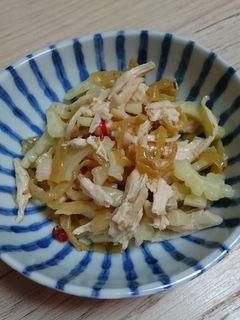 ゴーヤ入り♪中華くらげと蒸し鶏のサラダ★-レシピのメイン写真
