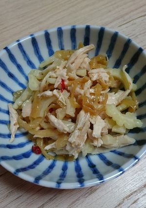 ゴーヤ入り♪中華くらげと蒸し鶏のサラダ★-レシピのメイン写真