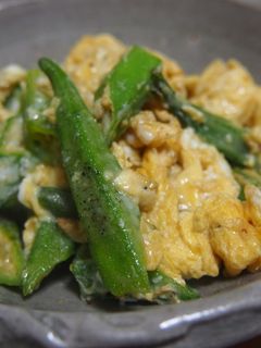 オクラの中華風卵炒め-レシピのメイン写真