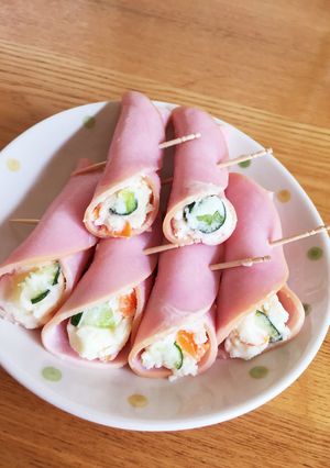 簡単に美味しい☆ポテトサラダのハム巻き-レシピのメイン写真