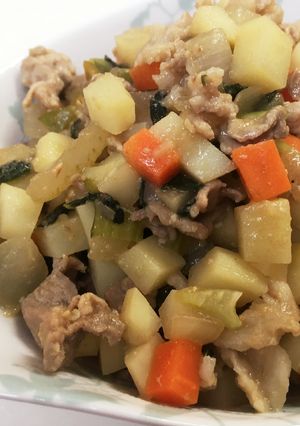 どっさり野菜と豚肉の味噌ポン酢炒め-レシピのメイン写真