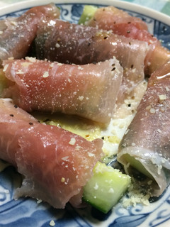キュウリのぬか漬けの生ハム巻き-レシピのメイン写真