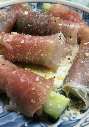 キュウリのぬか漬けの生ハム巻き-レシピのメイン写真