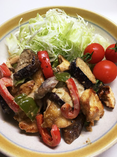 鶏肉と夏野菜のソテー マヨゴマ醤油味-レシピのメイン写真