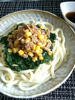 簡単♡レンジde冷しモロヘイヤうどん♪-レシピのメイン写真