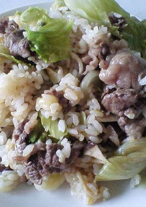 チーズとろ～り☆牛肉レタスチャーハン-レシピのメイン写真