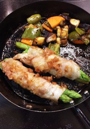 【主菜】豚バラのアスパラ巻き 梅風味-レシピのメイン写真