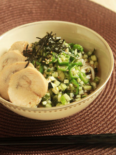 * 山形郷土料理 ♡ だしオクラ蕎麦♪-レシピのメイン写真