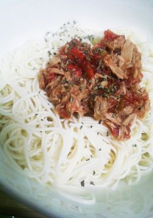 トマトツナ素麺のタレ-レシピのメイン写真