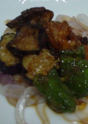 鶏の唐揚げと夏野菜の玉ドレ浸し-レシピのメイン写真