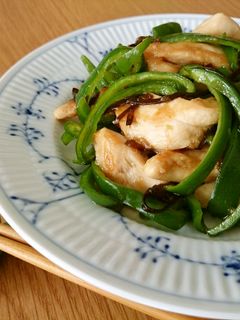 ピーマンと鶏ささみの塩昆布炒め-レシピのメイン写真