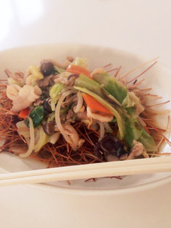 【簡単アレンジ】素麺で…海鮮皿うどん!-レシピのメイン写真