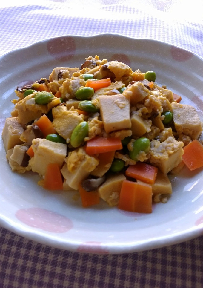 高野豆腐の卵とじ【柏市学校給食】-レシピのメイン写真