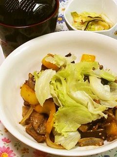 豚肉と野菜の甘辛炒め-レシピのメイン写真