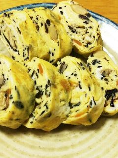 ひじき煮が余った時の玉子焼き♪-レシピのメイン写真