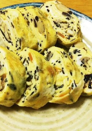 ひじき煮が余った時の玉子焼き♪-レシピのメイン写真