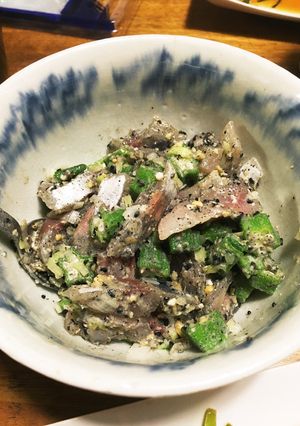 丼にもつまみにも！アジ刺のゴマ酢味噌和え-レシピのメイン写真
