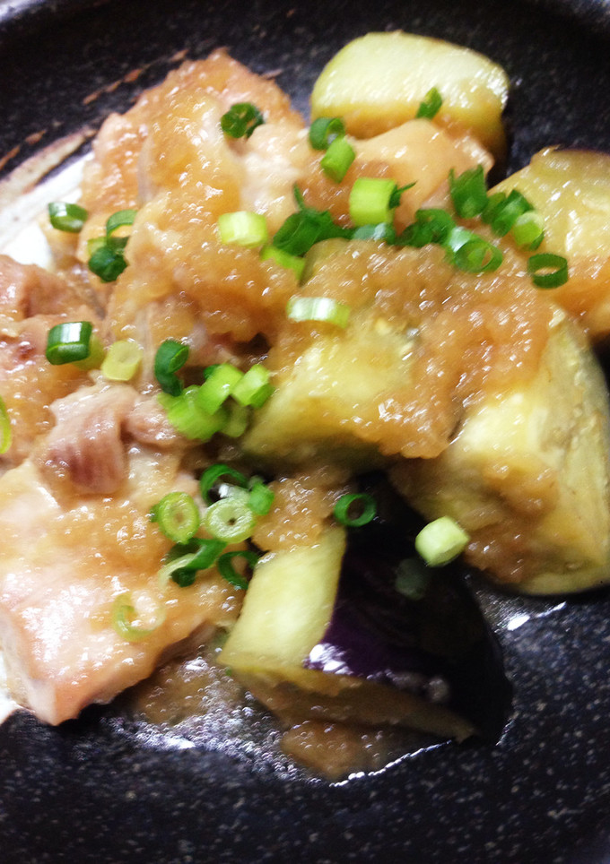 鶏モモ肉と茄子のみぞれ炒め煮-レシピのメイン写真