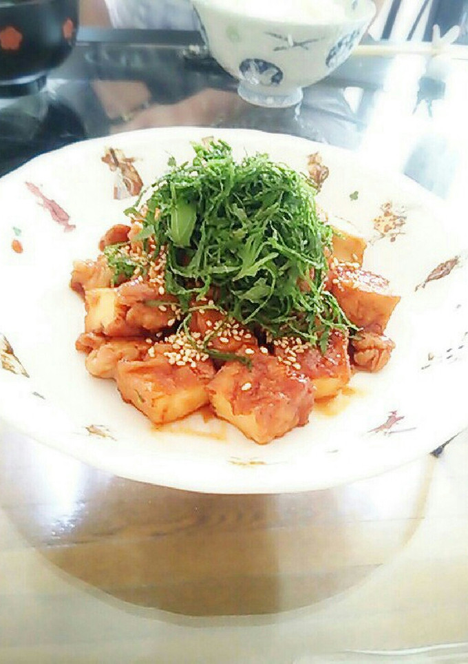 簡単☆厚揚げの甘辛味噌炒め-レシピのメイン写真
