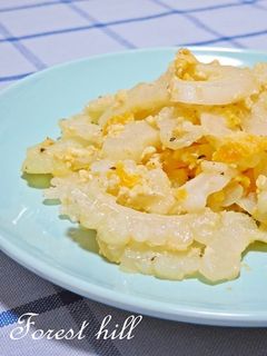 台湾風・白ゴーヤの塩卵炒め-レシピのメイン写真