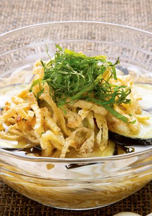 パリパリ揚げとなすのそうめん-レシピのメイン写真