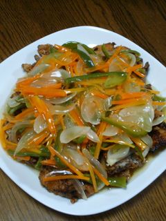 アジの唐揚げの野菜あんかけ-レシピのメイン写真