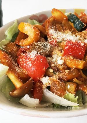 かんたん♪夏野菜のカレーサラダ丼!-レシピのメイン写真