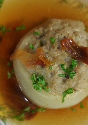 蕪のひき肉詰めと*ドライトマトのスープ*-レシピのメイン写真