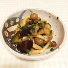 รูปของ 昆布茶のネギダレ和え＊ナスしめじ