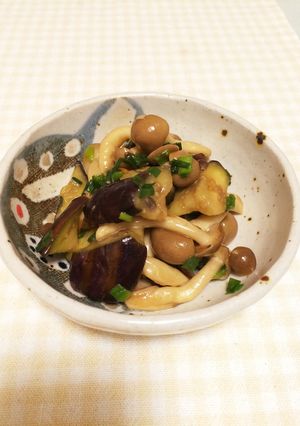 昆布茶のネギダレ和え＊ナスしめじ-レシピのメイン写真