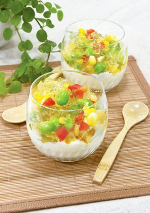 枝豆と夏野菜のジュレ-レシピのメイン写真