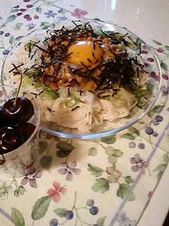 つるつるさっぱり納豆そうめん♪-レシピのメイン写真