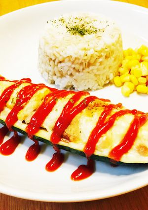 ズッキーニのボート焼き-レシピのメイン写真