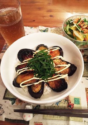 簡単ランチに♫茄子の照り焼き丼-レシピのメイン写真