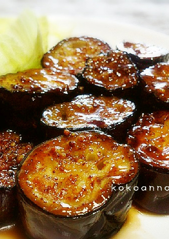 焼き茄子の粒マスタードソース-レシピのメイン写真