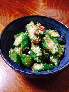 パパっと一品♪オクラの胡麻おかか和え-レシピのメイン写真