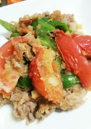 フライパン1つで♪牛肉とトマトのおろし煮-レシピのメイン写真