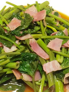 空芯菜のバタポン炒め 超簡単! 美味しい-レシピのメイン写真