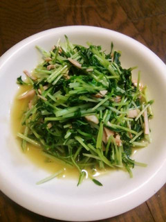 簡単*豆苗と水菜の青菜炒め-レシピのメイン写真