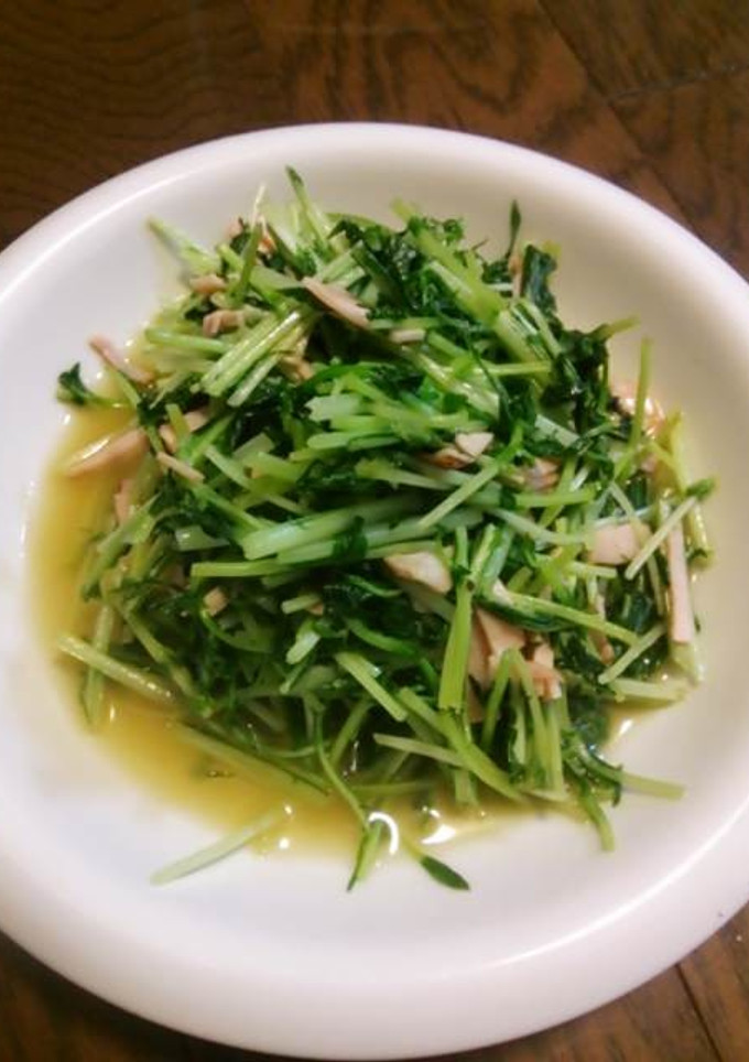 簡単＊豆苗と水菜の青菜炒め-レシピのメイン写真