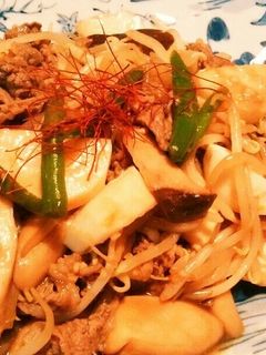 山芋・エリンギ・牛肉のにんにく醤油炒め-レシピのメイン写真
