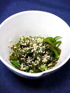 レンジで簡単!ピーマンと昆布の酢の物-レシピのメイン写真