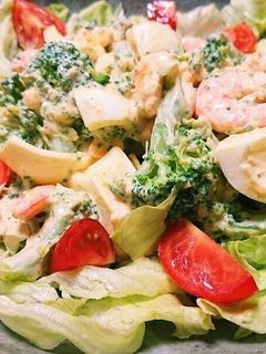 エビとブロッコリーのオーロラサラダ-レシピのメイン写真
