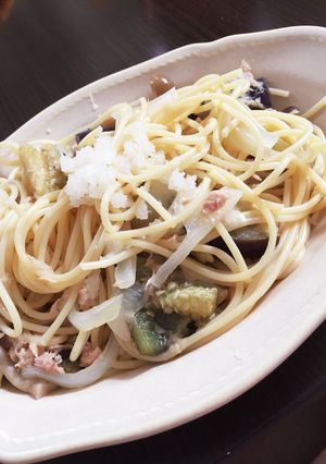 白だしで簡単！ナスとツナの和風冷製パスタ-レシピのメイン写真