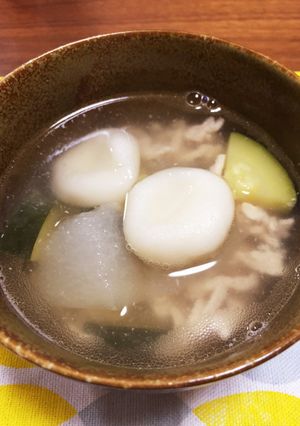 【もちもち食感】冬瓜と白玉の汁物-レシピのメイン写真