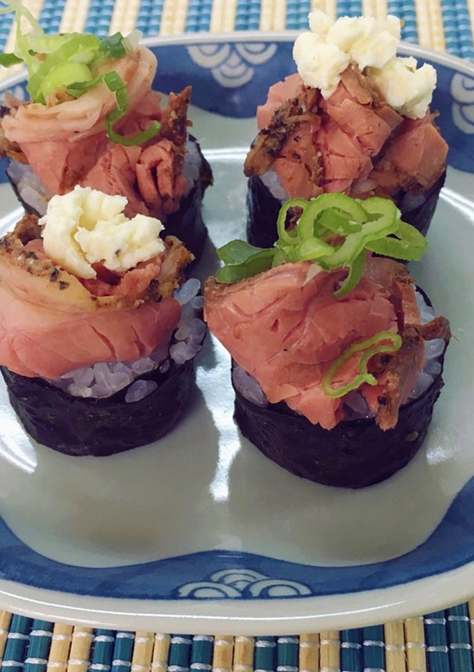 ローストビーフで簡単！ にぎらずし-レシピのメイン写真