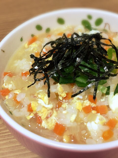 風邪のときにも♡野菜たっぷりたまご雑炊-レシピのメイン写真