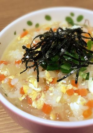 風邪のときにも♡野菜たっぷりたまご雑炊-レシピのメイン写真