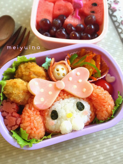 大きなリボンのマイメロちゃん♡キャラ弁-レシピのメイン写真
