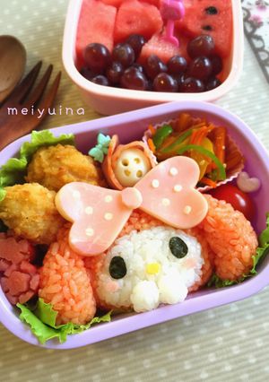 大きなリボンのマイメロちゃん♡キャラ弁-レシピのメイン写真